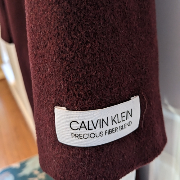 CK CASHMERE Wool Blend Coat NEW Size 8 Red Calvin Klein - Picture 9 of 16